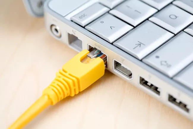 اتصال لپ تاپ به اینترنت با کابل