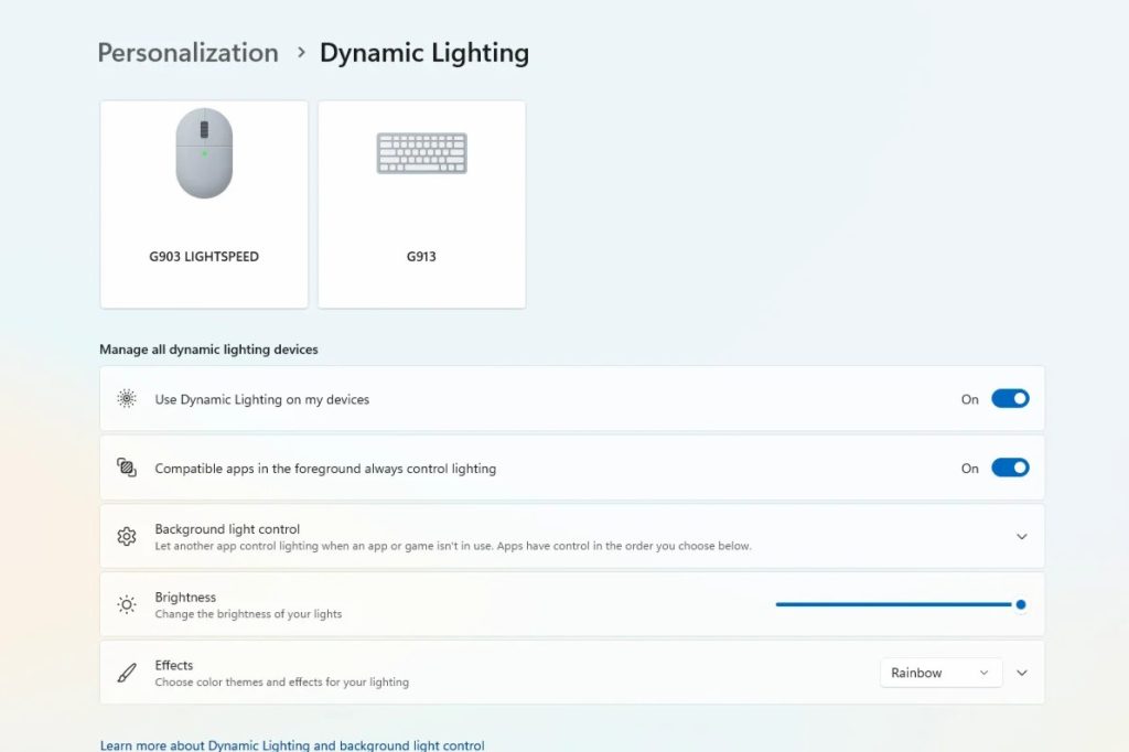 Dynamic Lighting hub چیست